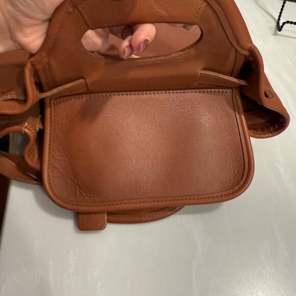 Vintage COACH Drawstring Backpack British Tan Shopper Handles 9994 - Picture 7 of 10